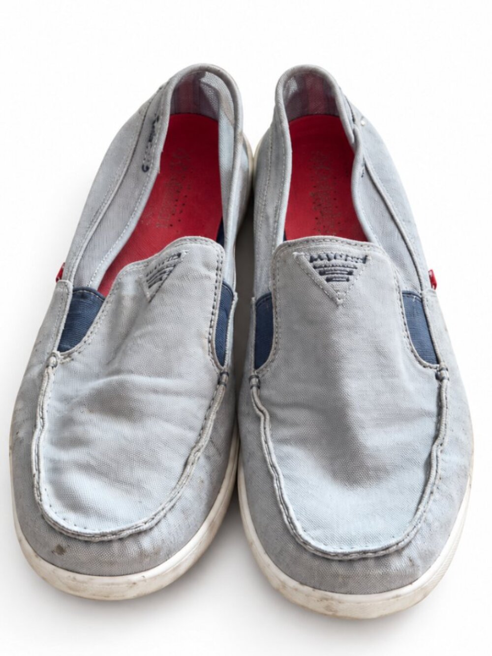Columbia Grey Canvas Slip-On Loafers Size 10
